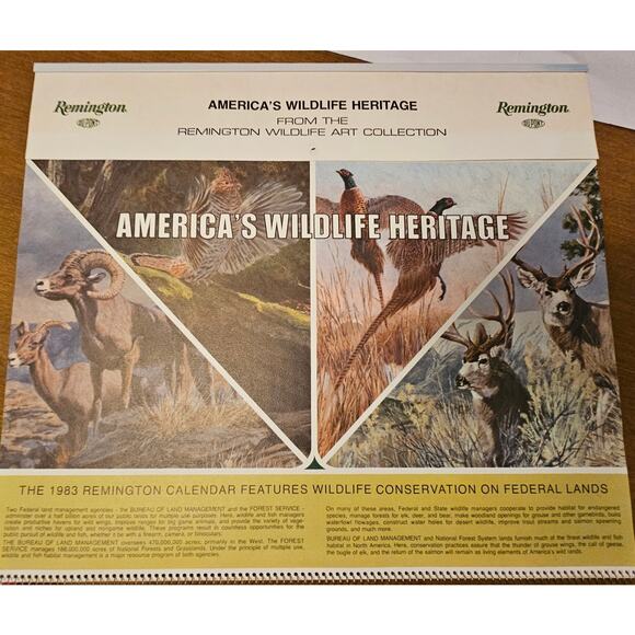 1980s Vintage Remington Dupont Calendar Lot of 3 Hunting & Wildlife Memorabilia - Picture 5 of 10